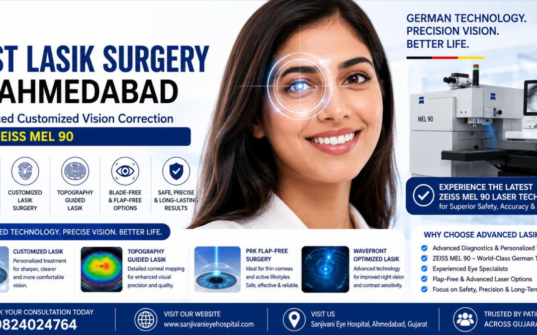 Best LASIK Surgery in Ahmedabad – Advanced Customized Vision Correction with ZEISS MEL 90 at Sanjivani Eye Hospital