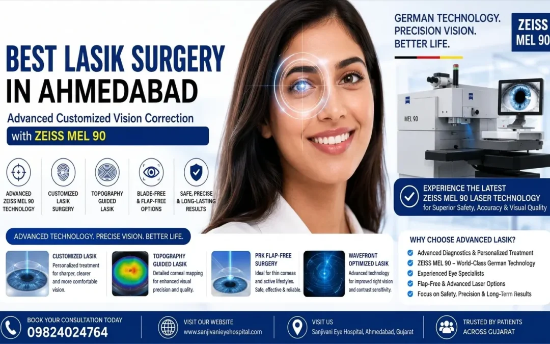 Best LASIK Surgery in Ahmedabad – Advanced Customized Vision Correction with ZEISS MEL 90 at Sanjivani Eye Hospital