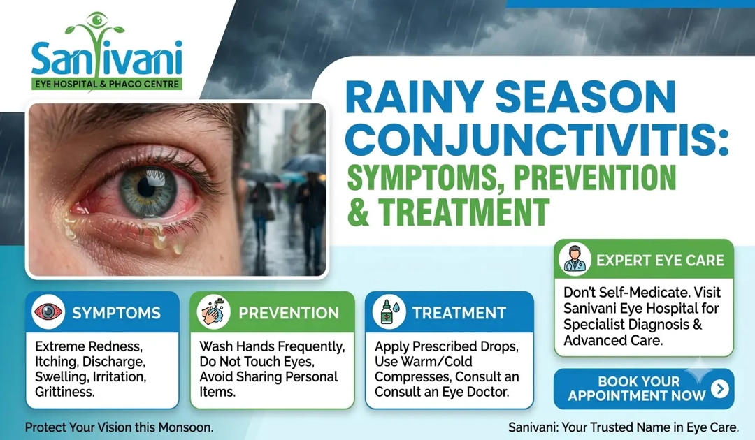 Rainy Season Conjunctivitis: Symptoms, Prevention, Treatment & Expert Eye Care | Best Eye Hospital in Ahmedabad